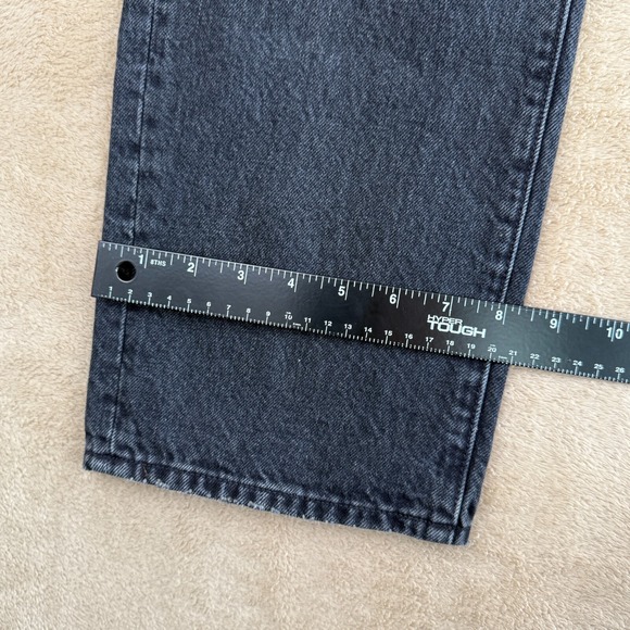 Edwin Lark Womens Tash Crop Relaxed Jeans Size 29 Black Mid Rise Button Fly - Picture 13 of 15